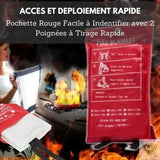 BIVOUAK™ Couverture Anti-Feu Ignifuge en Fibre de Verre de 200 x 200 cm survieprotek