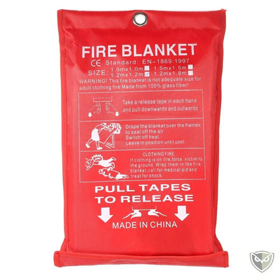 BIVOUAK™ Couverture Anti-Feu Ignifuge en Fibre de Verre de 200 x 200 cm survieprotek