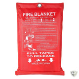 BIVOUAK™ Couverture Anti-Feu Ignifuge en Fibre de Verre de 200 x 200 cm survieprotek