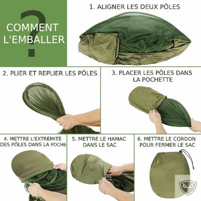 comment emballer son hamac moustiquaire