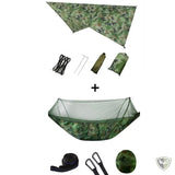 hamac camouflage moustiquaire et bache camping et randonnée