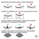 Comment garder l'equilibre dans Hamac Moustiquaire Integrée et Bache