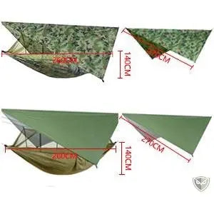 Dimensions Hamac Moustiquaire Integrée et Bache pour le camping