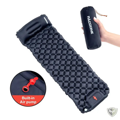 BIVOUAK™ Matelas de Camping Auto-Gonflable Ultra Léger avec Oreillers Intégrés survieprotek