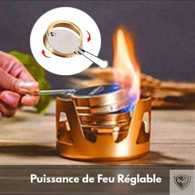 Bivouak™ Mini Réchaud à Alcool Portable puissance de feu reglable