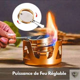 Bivouak™ Mini Réchaud à Alcool Portable puissance de feu reglable