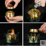 réchaud à alcool camping facile et sur a utiliser