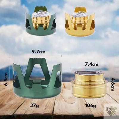Bivouak™ Mini Réchaud à Alcool Portable dimensions
