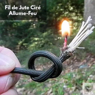 Bivouak™ Paracorde 550 de Survie Multi-fonctions fil de jute cire allume-feu