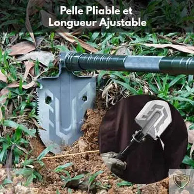 Bivouak™ Pelle militaire Pliante de Camping Multi-fonctions et longueur ajustable