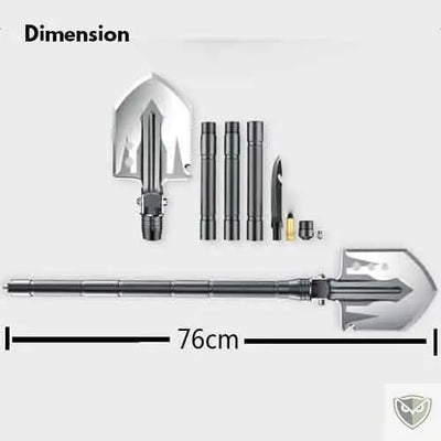 Bivouak™ Pelle Pliante de Camping Multi-fonctions dimensions
