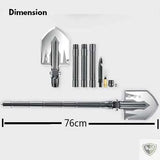 Bivouak™ Pelle Pliante de Camping Multi-fonctions dimensions