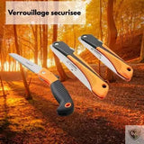 Bivouak™ mini scie pliante bushcraft de survie verrouillage securise