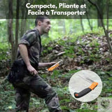Bivouak™ mini scie pliante bushcraft de survie compacte et facile a transporter