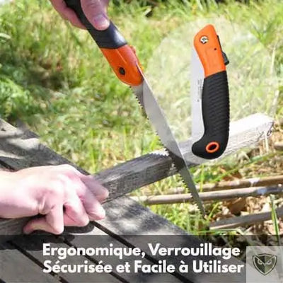 Bivouak™ mini scie pliante bushcraft de survie avec manche ergonomique