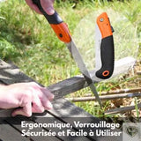 Bivouak™ mini scie pliante bushcraft de survie avec manche ergonomique