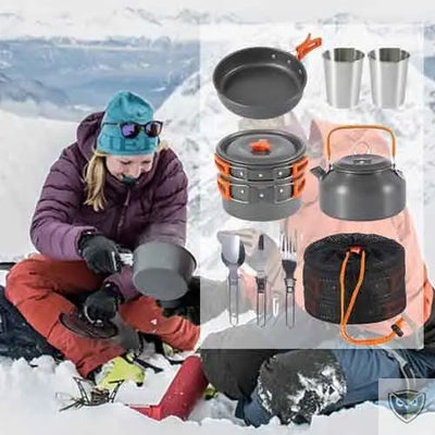 BIVOUAK™ Set de Batterie de Cuisine 6 en 1 pour Camping survieprotek