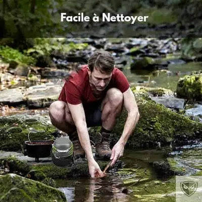 BIVOUAK™ Set de cuisine camping avec mini réchaud à gaz survieprotek