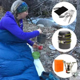 BIVOUAK™ Set de cuisine camping avec mini réchaud à gaz survieprotek