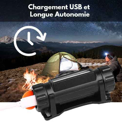 LELITEN™ Lampe Frontale Magnetique Q5 + COB LED survieprotek