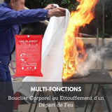BIVOUAK™ Flame Retardant Fiberglass Fire Blanket 150 x 150 cm