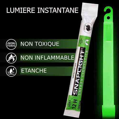 BIVOUAK™ Bâton Cyalume Lumineux - Boîte de 10 survieprotek