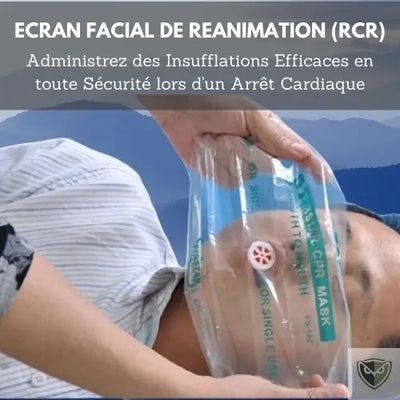 EMS™ Ecran Facial de Réanimation RCP avec Anneau Porte-clés. 50/20 Pcs survieprotek