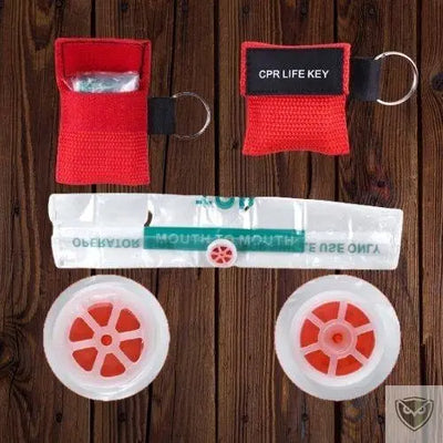 EMS™ Ecran Facial de Réanimation RCP avec Anneau Porte-clés. 50/20 Pcs survieprotek