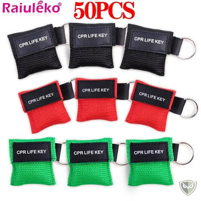 EMS™ Ecran Facial de Réanimation RCP avec Anneau Porte-clés. 50/20 Pcs survieprotek