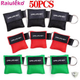 EMS™ Ecran Facial de Réanimation RCP avec Anneau Porte-clés. 50/20 Pcs survieprotek