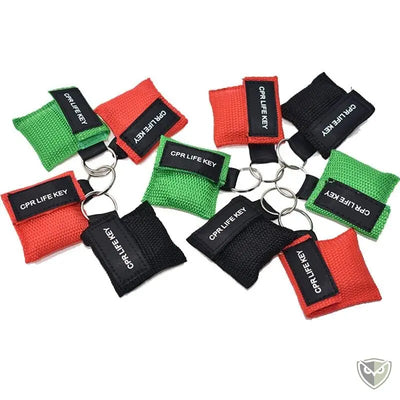 EMS™ Ecran Facial de Réanimation RCP avec Anneau Porte-clés. 50/20 Pcs survieprotek