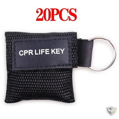 EMS™ Ecran Facial de Réanimation RCP avec Anneau Porte-clés. 50/20 Pcs survieprotek