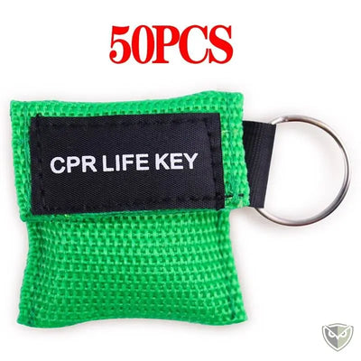 EMS™ Ecran Facial de Réanimation RCP avec Anneau Porte-clés. 50/20 Pcs survieprotek