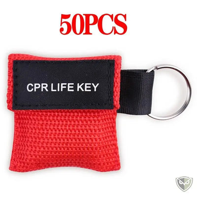 EMS™ Ecran Facial de Réanimation RCP avec Anneau Porte-clés. 50/20 Pcs survieprotek