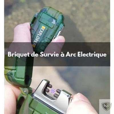 Explorer™ Briquet tempete electrique USB à arc sans flamme briquet tempete haut de gamme