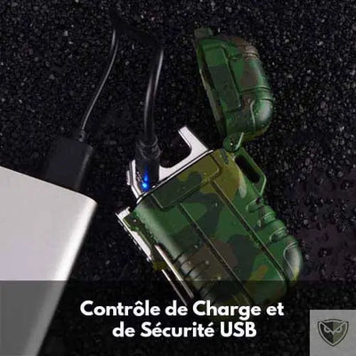 Explorer™ Briquet tempete rechargeable USB à arc électrique avec controle de charge