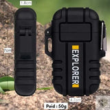 Explorer™ Briquet tempete rechargeable USB à arc électrique plusieurs couleurs au choix
