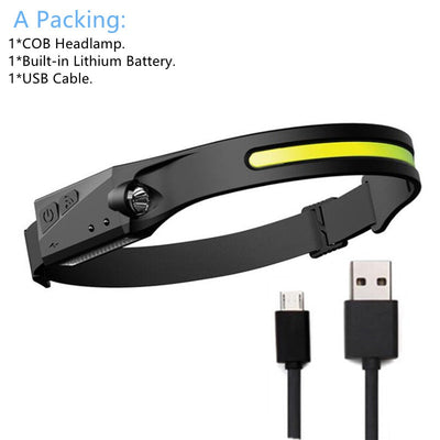 LELITEN™ Lampe Frontale en Silicone Ultra-Légère à Capteur survieprotek