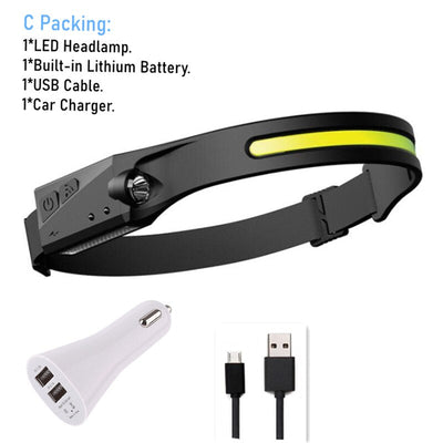 LELITEN™ Lampe Frontale en Silicone Ultra-Légère à Capteur survieprotek