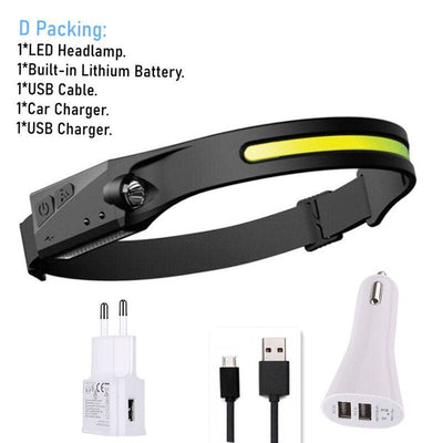 LELITEN™ Lampe Frontale en Silicone Ultra-Légère à Capteur survieprotek