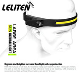 Leliten™ Ultra-Light Silicone Sensor Headlamp