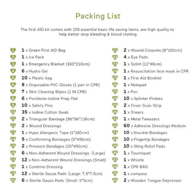 SMARTKIT® Kit de Premiers Secours Aventure 255 Pcs survieprotek