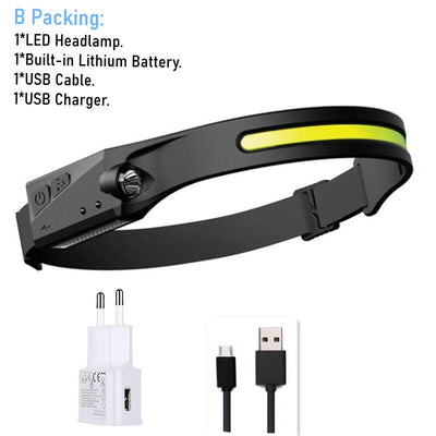 LELITEN™ Lampe Frontale en Silicone Ultra-Légère à Capteur survieprotek