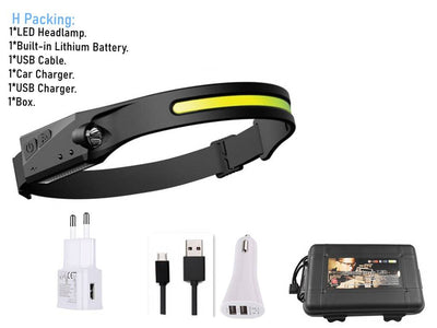 LELITEN™ Lampe Frontale en Silicone Ultra-Légère à Capteur survieprotek