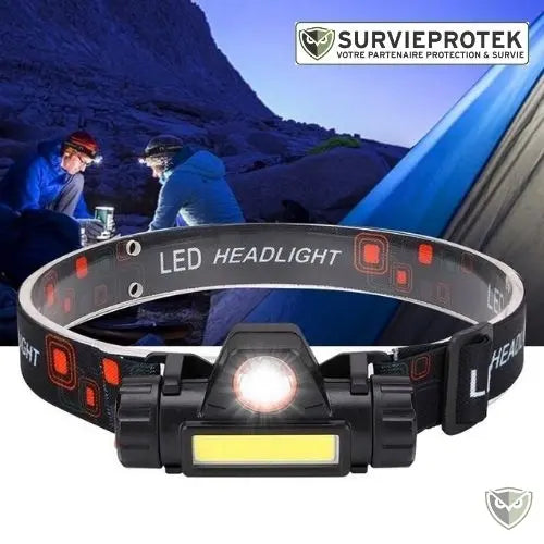 LELITEN™ Lampe Frontale Magnetique Q5 + COB LED survieprotek