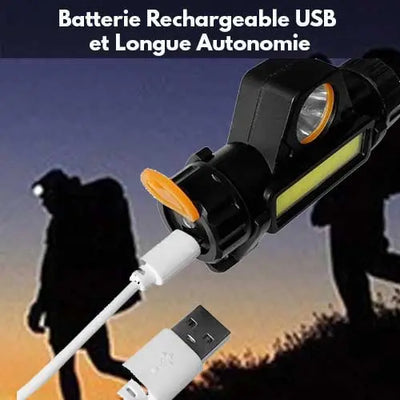 LELITEN™ Lampe Frontale Magnetique Q5 + COB LED survieprotek