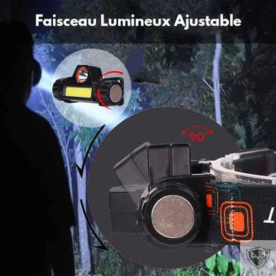 LELITEN™ Lampe Frontale Magnetique Q5 + COB LED survieprotek