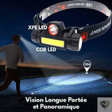 LELITEN™ Lampe Frontale Magnetique Q5 + COB LED survieprotek