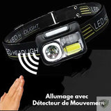 LELITEN™ Lampe Frontale à Capteur et Filtre Rouge survieprotek