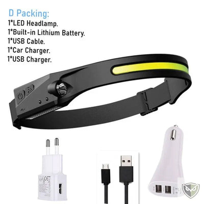 LELITEN™ Lampe Frontale en Silicone Ultra-Légère à Capteur survieprotek